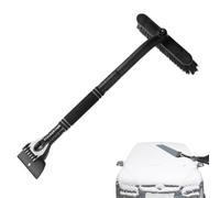 Windshield Ice Scraper - 4-in-1 De-Icing Shovel, Ergonomic Grip with 360° Rotating Head and Retractable Snow Brush | for Cars, Trucks, Freezers, Winter Snow | Ice Scraper Removal