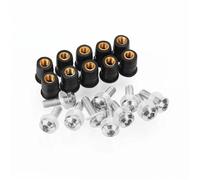 Windshield Nuts Bolts Motorcycle Windshield Bolts Kit For For Super Cub C125 XL400V XL600V Windscreen Fastener Fairing Screw Nuts Motobike Windscreen Fastener(Silver)