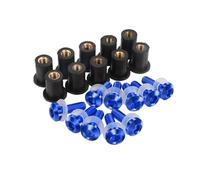 Windshield Nuts Bolts Motorcycle Windshield Bolts Kit For SUZUKI AN125 AN250 AN400 AN650 AN 650 1998-2023 Fairing Bolt Set Screws And Nuts Fasteners Motobike Windscreen Fastener(Blue)
