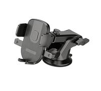 Windshield Phone Mount for Car Featuring Shock Absorption Technology and Full Rotating Capability for Optimally Positioning Sturdy Dashboard Stand with Shock Absorption and Full Rotating Capability