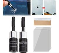 Windshield Repair Kit,Cracks Glass Repair Kit,Glass Repair Fluid,Windshield Crack Repair Kit,Nano Fluid Filler Repair Kit,Windshield Chip Repair Kit,Automotive Glass Nano Repair Fluid Solution (2 Pcs)