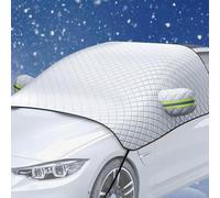 Windshield Snow Cover for Jeep Gladiator JT 2020-2025 2026 Mirror Covers Included Heavy Duty Ice Frost Protector Reflective Strips Universal Waterproof Snow Protection Rain and Sun Car