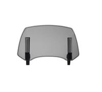 Windshield Spoiler Air Deflector Motorcycle Windshield Clamp-On Variable Universal Windscreen Spoiler Extension Windscreen For Frica For Twin For CB500X(Large Grey)