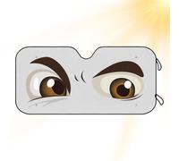 Windshield Sun Shade, 55.12x27.56-inch Foldable Sun Shade Keeps Interior Cool, Cartoon Eyes Auto Windshield Sunshades, for Sedan Truck SUV Automotive Vehicle Outdoor Summer Parking