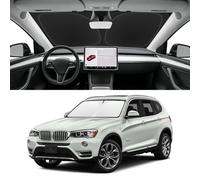 Windshield Sun Shade Car Sunshade for 2011 2012 2013 2014 2015 2016 2017 BMW X3 Base, xDrive28i, xDrive35i, M Sport SUV Accessories Windshield Cover for X3 Reflective Front Window Protector Blocks UV