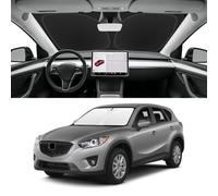 Windshield Sun Shade Car Sunshade for 2013-2015 2016 Mazda CX5 CX-5, Sport, Touring, Grand Touring, 4 Door Crossover Accessories Windshield Sun Visor Cover for CX-5 Foldable Front Window Shield