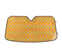 Windshield Sun Shade Cartoon Bears Orange, Foldable Front Window Cover, Windshield Sun Visor - 55×27.6 Inches