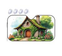 Windshield Sun Shade Cozy Cottage In The Garden Car Windshield Sunshade Windshield Sunshade Umbrella Car Shade Front Winds(70x130cm)