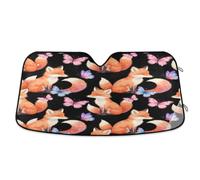 Windshield Sun Shade Cute Baby Fox Butterfly