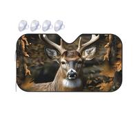 Windshield Sun Shade Foldable Car Sunshade for Front Window Auto Interior Cover Camouflage Deer Sun Visor Protector Window Sun Blocker to Keeps Your Vehicle Cool Small