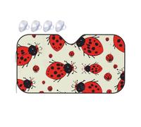 Windshield Sun Shade Foldable Car Sunshade for Front Window Auto Interior Cover Red Ladybug Sun Visor Protector Window Sun Blocker to Keeps Your Vehicle Cool Small