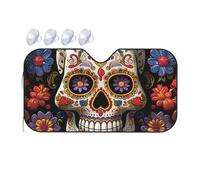 Windshield Sun Shade Foldable Car Sunshade for Front Window Auto Interior Cover Sugar Skulls Sun Visor Protector Window Sun Blocker to Keeps Your Vehicle Cool Medium