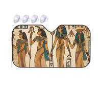 Windshield Sun Shade Foldable Car Sunshade for Front Window Auto Interior Cover Women in Ancient Egypt Sun Visor Protector Window Sun Blocker to Keeps Your Vehicle Cool Small