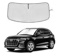 Windshield Sun Shade for Audi Q5 2018-2025 Double Layer 240T Front Window Shade Custom Fit Q5 SQ5 Premium, Premium Plus, Prestige Crossover SUV Sun Visor Foldable Shade Blocks UV Rays Accessories