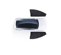 Windshield Sun Shade For Tesla For Model 3 Y For Highland Ice Crystals Side Window Privacy Sunshade Car Front Rear Windshield Blind Cover Sun Shade Windscreen Cover(A Black front row)