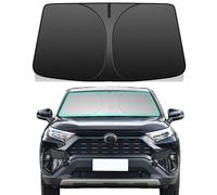 Windshield Sun Shade for Toyota RAV4 2019-2024 2025 Foldable Car Front Window Sunshade Accessories 240 T Sun Visor Protector Reflective Cover Block UV Rays & Sun Heat