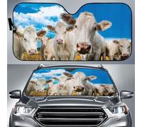 Windshield Sun Shade Funny Charolais Family Blue Sky Windscreen Cover S