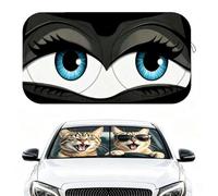Windshield Sun Shade, Funny Driving Dog Heat Reflective Foldable Cover