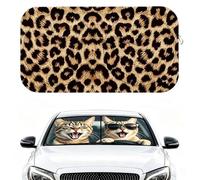 Windshield Sun Shade, Funny Driving Dog Heat Reflective Foldable Cover