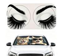Windshield Sun Shade, Funny Driving Dog Heat Reflective Foldable Cover