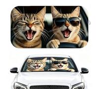 Windshield Sun Shade, Funny Driving Dog Heat Reflective Foldable Cover