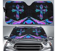 Windshield Sun Shade Jesus The Colorful Cross Guidance Neon Light S