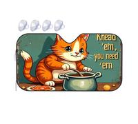 Windshield Sun Shade Knead 'Em, You Need 'Em: A Whimsical Cat'S Bakery Adventure Car Windshield Sunshade Windshield Sunshade Car Window Covers(70x130cm)