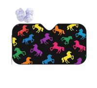 Windshield Sun Shade Rainbow Horse Cover Visor Sunshades M