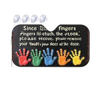 Windshield Sun Shade Remove Your Shoes At The Door - Colorful Handprint Sign Car Windshield Sunshade Windshield Cover Sun Shade Windshield Sun Shade(76x140cm)