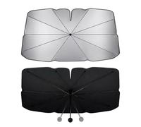 Windshield Sun Shade Umbrella for Skoda Yeti Superb Octavia Fabia Kodiaq, Foldable Car Sunshade Windshield with Flex Handle, Keeping Interior Cool, Easy Install,B 140×80CM