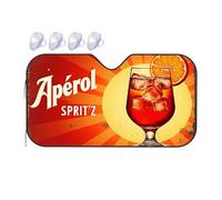 Windshield Sun Shade Vibrant Aperol Spritz Advertisement With Orange Slice And Ice Cub Car Windshield Sunshade Windshield Cover Sun Shade Windshield Sun Shade(76x140cm)