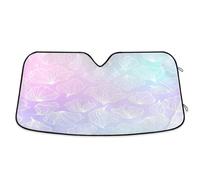 Windshield Sun Shade White Mermaid Scales Gradient Pastel, Foldable Front Window Cover, Windshield Sun Visor - 57×31.5 Inch