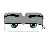 Windshield Sun Shade, with Cartoon Eyes Design, 140x70cm, Auto Front Window Cover, UV Blocking Sunshade, Foldable Car Interior Protector, for SUV Truck Parking Summer Use