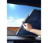 Windshield Sunshade, Automatic Telescopic Folding Heat Insulation System with Suction Cups, Easy to Cut for Custom Fit