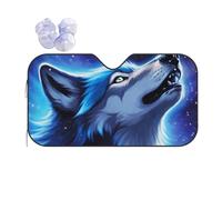 Windshield Sunshade Blue Universe Galaxy Magic Wolf3 Car Windscreen Cover M