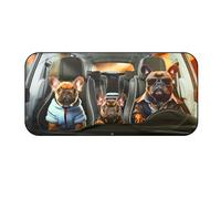 Windshield Sunshade, Dog Pattern Front Sunvisor, 10.24 x 10.24 x 0.59 Inches, Suction Cup Attachment, Foldable Sun Blocker, Heat-Insulating UV Reflective Film for Trucks Daily Outdoor