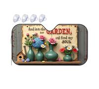 Windshield Sunshade Floral Serenity: A Garden Soul'S Sanctuary Car Windshield Sunshade Car Shade Sunshade For Car(76x140cm)