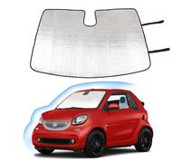 Windshield Sunshade for Benz Smart fortwo forfour 453 451 450 2009-2021, Front Windshield Sun Shade, Foldable Reflective Sun Visor, Screen Shield Cover UV Blocker Protector HeatShield (Silver)