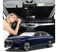 Windshield Sunshade for BMW 7-Series 2023-2026 Sun Shade Car Windshield Accessories Upgrade 4 Layers Blocks UV Rays Custom Fit 7-Series 240T Car Window Shades Front Windshield Keep Cool Foldable