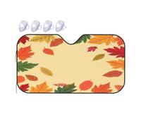 Windshield Sunshade for Cars Auto Truck Van RVs,Fall Maple Leaf Car Front Windscreen Sun Shield Foldable Sun Visor,130x70cm