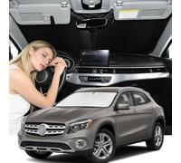 Windshield Sunshade for Mercedes GLA 2015-2020 Sun Shade Car Windshield Accessories Upgrade 4 Layers Blocks UV Rays Custom Fit GLA 240T Car Window Shades Front Windshield Keep Cool Foldable