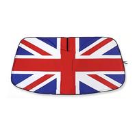 Windshield Sunshade for Mini Cooper with Union Jack Design | 59 x 27.5 Inches (150 x 70 cm) Compatible with R55, R56, R57, R58, R59, R60, R61, F54, F55, F56, F60 Models (2007-Onwards) (Red)