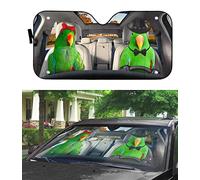 Windshield Sunshade Green Eclectus Parrot Couple On The Road Drive M
