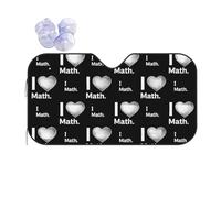 Windshield Sunshade I Love Math Heart Black Windscreen Car Sunshades M