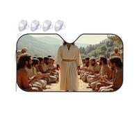 Windshield Sunshade Jesus And Disciples In The Wilderness Car Windshield Sunshade Blackout Shade Window Sun Shade For Car(76x140cm)