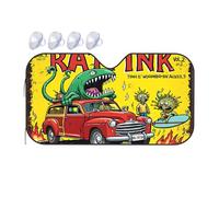 Windshield Sunshade Retro Monster Car Adventure: A Wild Ride Through Time! Windshield Sunshade Car Shade Sunshade For Car(76x140cm)