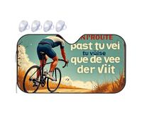 Windshield Sunshade Ride Into The Unknown: A Cyclist'S Journey Through Nature Car Windshield Sunshade Car Shade Sunshade For Car(70x130cm)