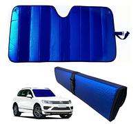 Windshield Sunshade-Thicken 5-Layer Bubble Block Heat and Sun UV Rays,Front Windshield Sun Shade,Sun Visor for Car- Keeps Your Vehicle Cool - 58 x 27.5 Inch (Dark Blue)