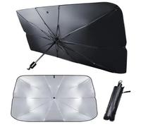 Windshield Sunshade Umbrella for Kia Sportage Soul Niro, Car Window Visor UV Block Protector Front Window Cover Titanium Silver Cloth