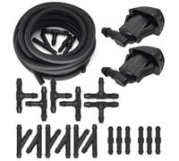 Windshield Washer Compatible with Pontiac for G6 2005 2006 2007 2008 2009 2010 2X Replacement Front Windshield Wiper Washer Jet Nozzle Hose with Connectors Kit(color1)